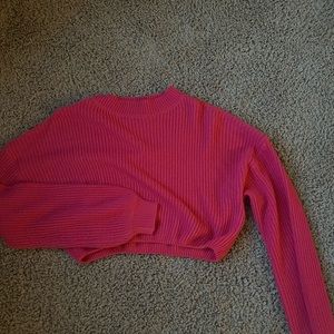 Never worn, hot pink warm sweater